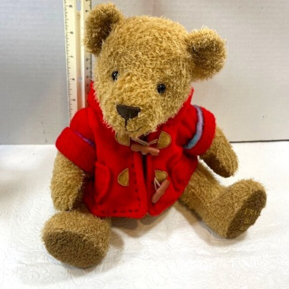 Cute Russ Sitting Baby Fraserbear 2005 Brown w/Red Jacket - Picture 9 of 13